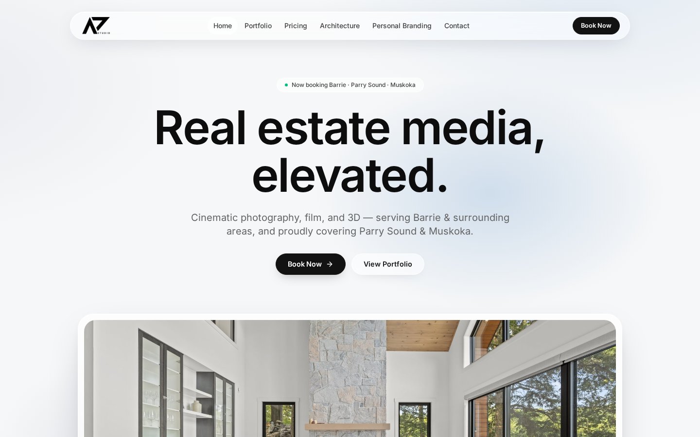 A7 Studio · Real estate media studio homepage